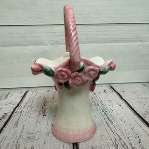 Vintage Burton & Burton ceramic basket